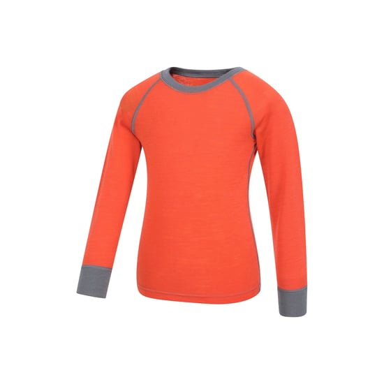 Mountain Warehouse - "Merino II" Base Layer Oberteil Rundhalsausschnitt für Kinder (Orange) - Image 4