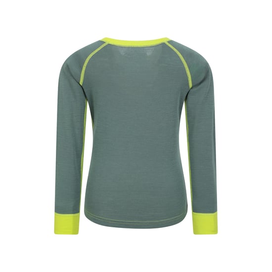 Mountain Warehouse - "Merino II" Base Layer Oberteil Rundhalsausschnitt für Kinder (Khakigrün) - Image 2