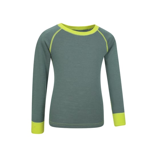 Mountain Warehouse - "Merino II" Base Layer Oberteil Rundhalsausschnitt für Kinder (Khakigrün) - Image 3
