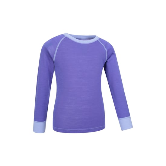 Mountain Warehouse - "Merino II" Base Layer Oberteil Rundhalsausschnitt für Kinder (Violett) - Image 3