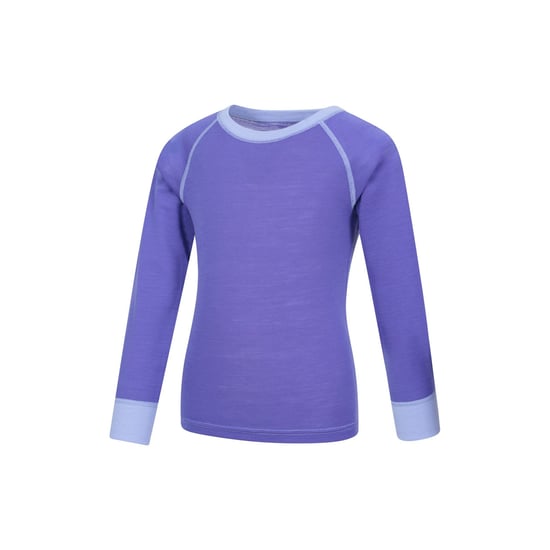Mountain Warehouse - "Merino II" Base Layer Oberteil Rundhalsausschnitt für Kinder (Violett) - Image 4