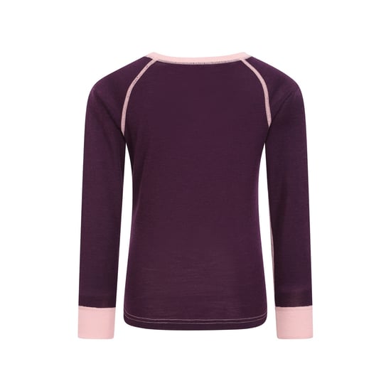 Mountain Warehouse - "Merino II" Base Layer Oberteil Rundhalsausschnitt für Kinder (Beerenrot) - Image 2