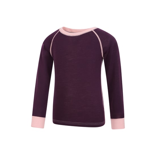 Mountain Warehouse - "Merino II" Base Layer Oberteil Rundhalsausschnitt für Kinder (Beerenrot) - Image 4