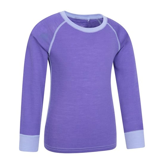 Mountain Warehouse - "Merino II" Base Layer Oberteil Rundhalsausschnitt für Kinder (Violett) - Image 2