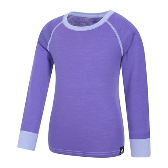 Mountain Warehouse - "Merino II" Base Layer Oberteil Rundhalsausschnitt für Kinder (Violett) - Image 3