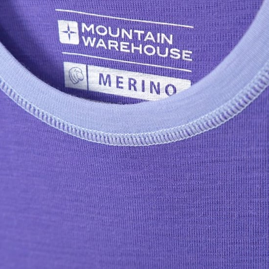 Mountain Warehouse - "Merino II" Base Layer Oberteil Rundhalsausschnitt für Kinder (Violett) - Image 4
