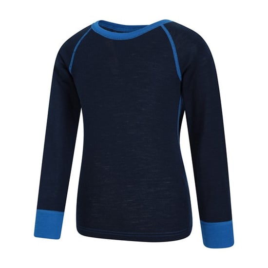 Mountain Warehouse - "Merino II" Base Layer Oberteil Rundhalsausschnitt für Kinder (Blau) - Image 3
