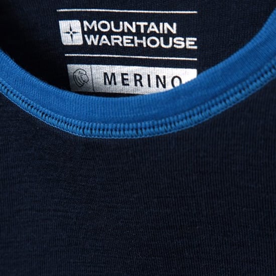 Mountain Warehouse - "Merino II" Base Layer Oberteil Rundhalsausschnitt für Kinder (Blau) - Image 4