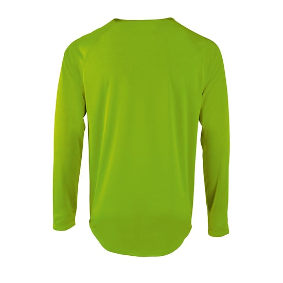 SOLS Herren Performance T-Shirt Sporty, langärmlig (Neongrün) - Image 3