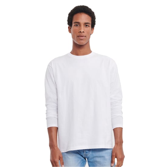 Russell - T-Shirt für Herren Langärmlig (Weiß) - Image 1