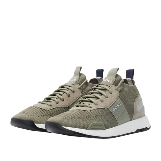 Boss - Herren Sneaker "Titanium", Wildleder-Panel (Dunkelgrün) - Image 3