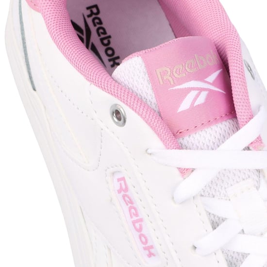 Reebok - Herren/Damen Unisex Sneaker "Court Advance Bold", Leder (Weiß/Pink) - Image 6
