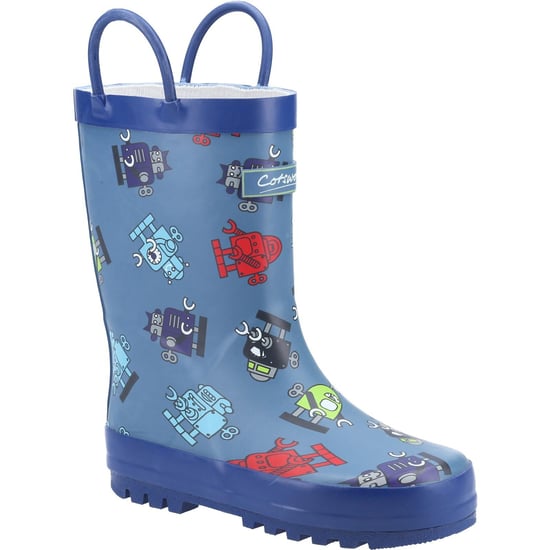 Cotswold - Kinder Gummistiefel "Puddle", Roboter (Blau) - Image 3