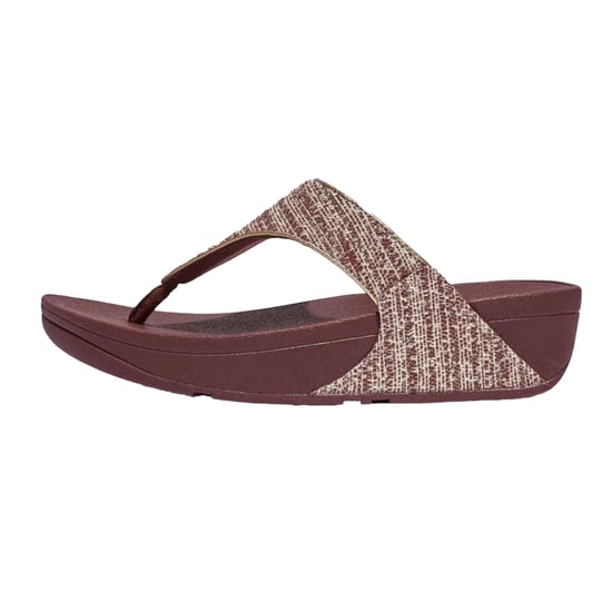 Fit Flop - Damen Sandalen "Lulu", Schimmer, Gewebe, Zehentrenner (Braun) - Image 2