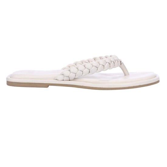 Dune London - Damen Sandalen "Loxx", Geflochten, Leder, Zehentrenner, Flach (Ecru) - Image 4