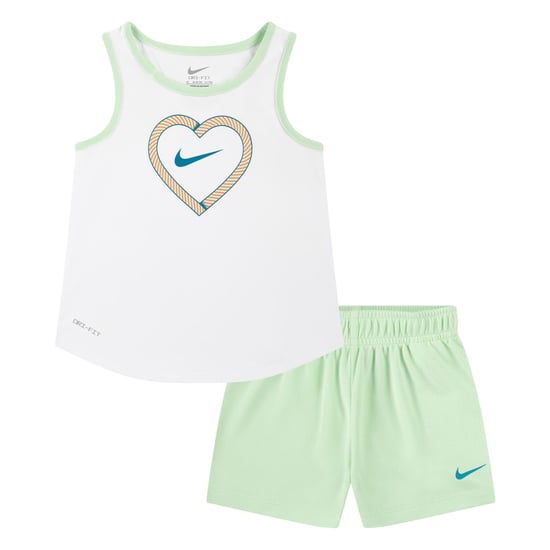 Nike - "Happy Camper" Ober- und Unterteil-Set für Mädchen Netzmaterial (Grün/Weiß) - Image 1