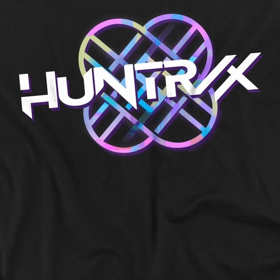 K-Pop Demon Hunters - "Huntr/X" Logo T-Shirt für Herren/Damen Unisex Langärmlig (Schwarz) - Image 3