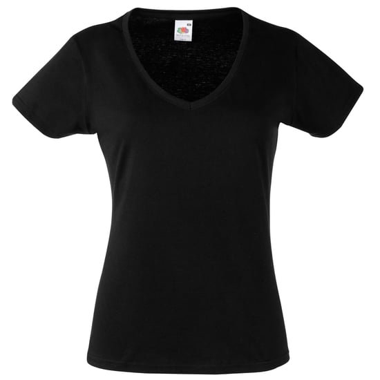 Fruit of the Loom - "Valueweight" T-Shirt V-Ausschnitt für Damen (schwarz) - Image 1
