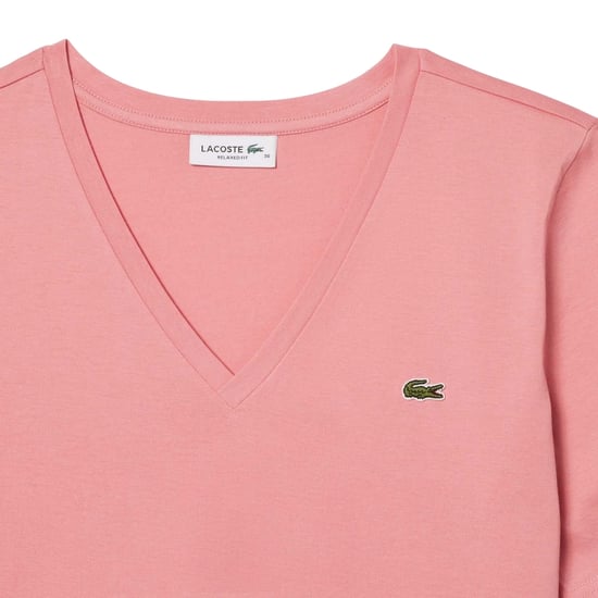 Lacoste - T-Shirt V-Ausschnitt für Damen (Pink) - Image 2