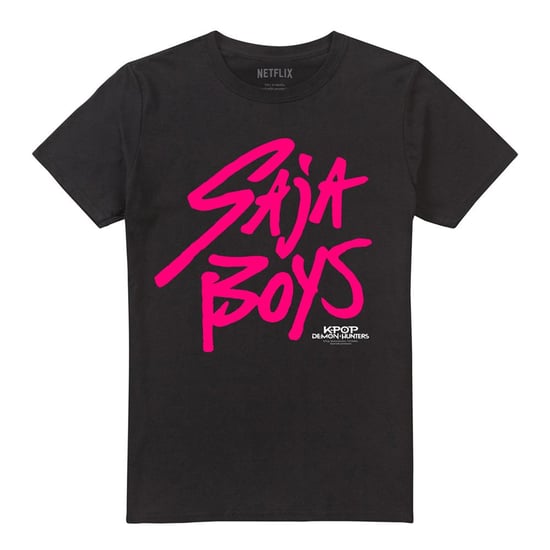 K-Pop Demon Hunters - "Saja Boys" T-Shirt für Herren/Damen Unisex (Schwarz/Pink) - Image 4