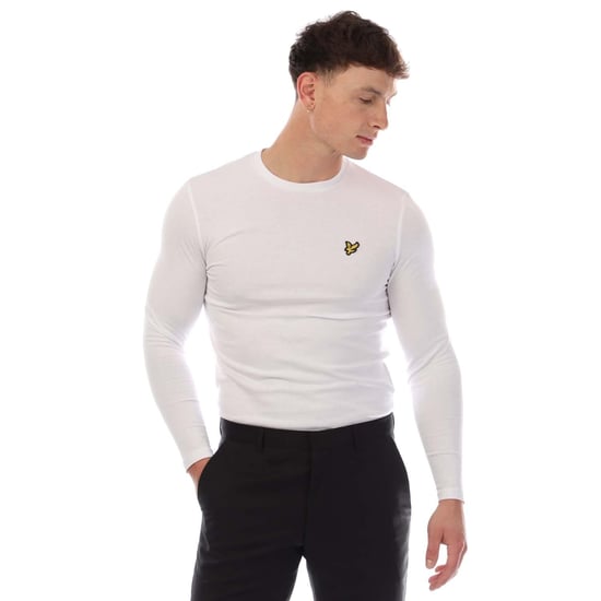 Lyle & Scott - T-Shirt Unifarben für Herren Langärmlig (Weiß) - Image 1