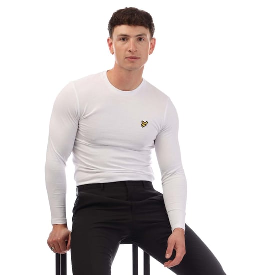 Lyle & Scott - T-Shirt Unifarben für Herren Langärmlig (Weiß) - Image 4