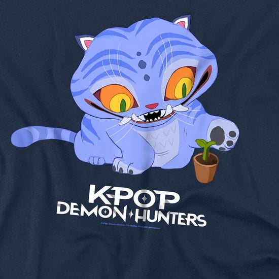 K-Pop Demon Hunters Unisex Erwachsene Niedliches Derpy Tiger T-Shirt (Marine) - Image 2