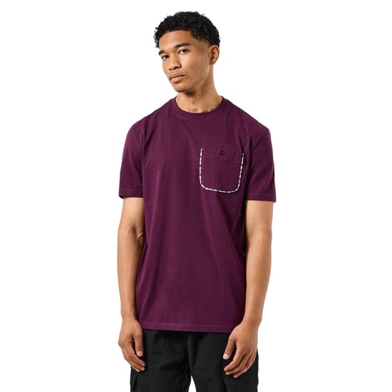 Weekend Offender - "Sutton" Brusttasche T-Shirt für Herren (Beerenrot) - Image 3