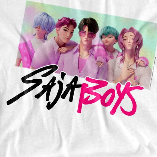 K-Pop Demon Hunters Damen/Damen Saja Boys Fotorahmen Oversize-T-Shirt (Weiß) - Image 2