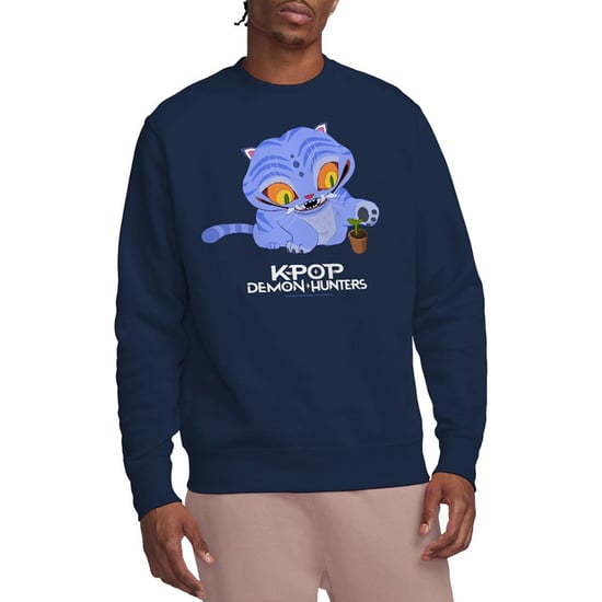 K-Pop Demon Hunters Unisex-Sweatshirt für Erwachsene, süßer Derpy Tiger (Marine) - Image 1