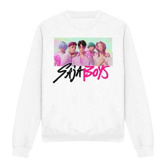 K-Pop Demon Hunters Unisex-Sweatshirt für Erwachsene, Saja Boys, Fotorahmen (Weiß) - Image 4