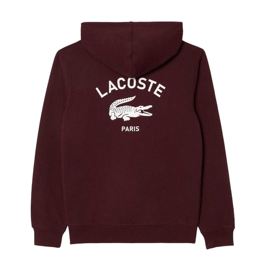 Lacoste - Rückseitiger Aufdruck Kapuzenpullover für Herren/Damen Unisex (Bordeauxrot) - Image 2