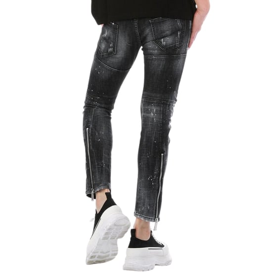 Dsquared2 - Tidy Bikerjeans - Schwarze Destroyed-jeans - Image 2