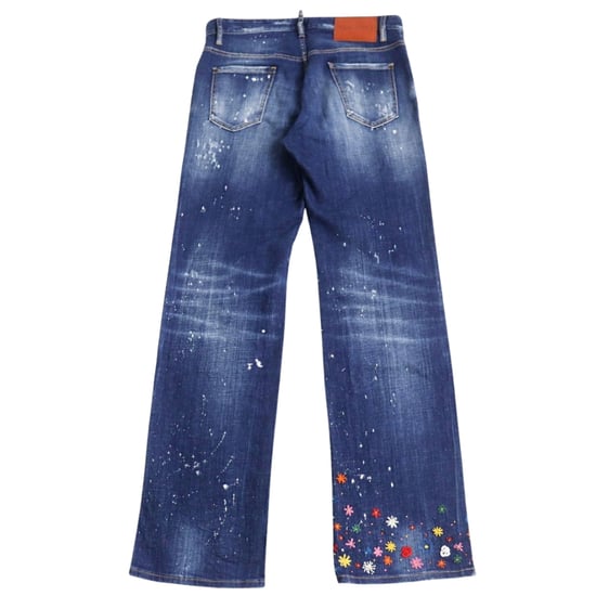 Dsquared2 - Roadie - Blaue Jeans Mit Blumenmuster - Image 2