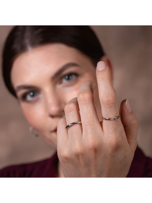 Lyomi Ring 585/- Weißgold 1 synth. Diam. 0,05ct. - Image 4
