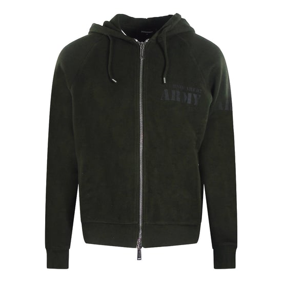 Dsquared2 - Kapuzenpullover Mit Army-logo In Militärgrün - Image 1