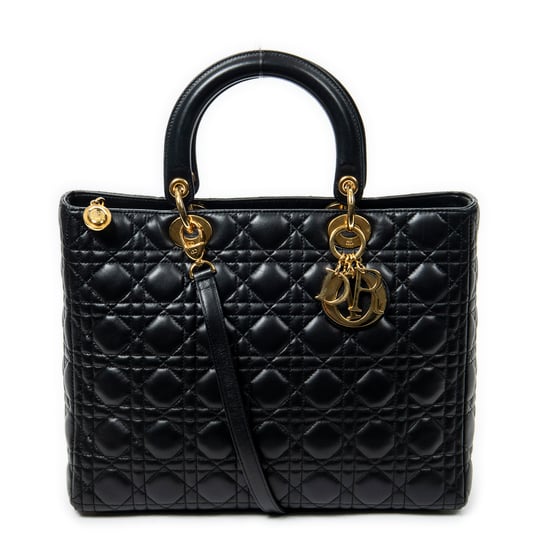 Large Lady Dior Zip Umhängetasche - Image 1