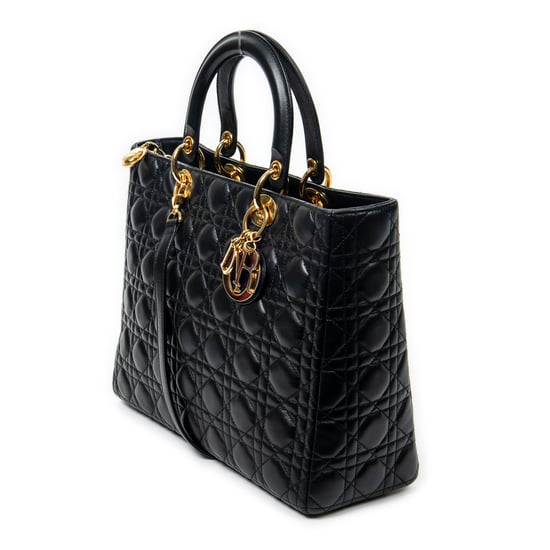 Large Lady Dior Zip Umhängetasche - Image 2