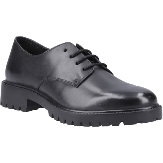 Hush Puppies Aubrey Schnürsenkel Snr Leder Mädchen Schwarze Derby Schuhe - Image 1