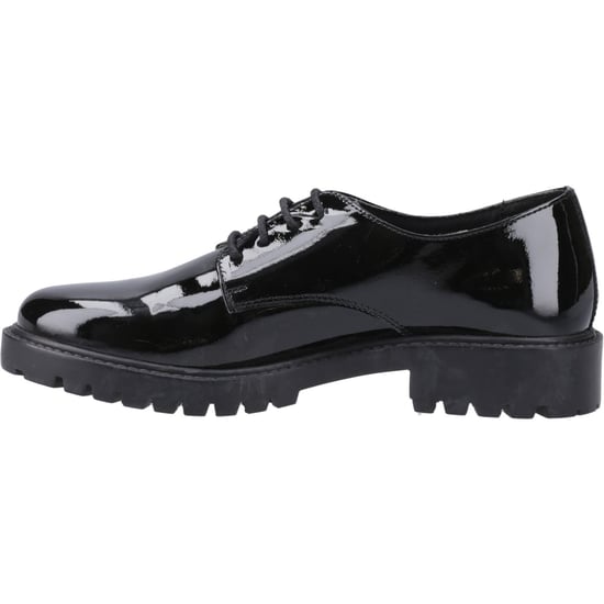 Hush Puppies Aubrey Leder Mädchen Schwarze Derby-Schuhe - Image 4
