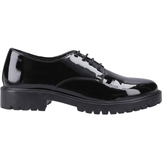 Hush Puppies Aubrey Leder Mädchen Schwarze Derby-Schuhe - Image 5