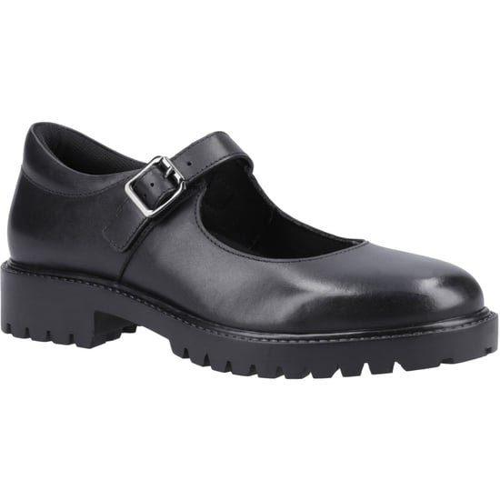 Hush Puppies Aurora Senior Mädchenschuhe Aus Schwarzem Leder - Image 1
