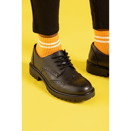 Hush Puppies Athena Senior Leder Mädchen's schwarze Brogues - Image 6