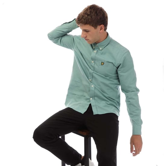 Lyle & Scott Herren Baumwoll-Leinen Button-Down Hemd (Weiß) - Image 4
