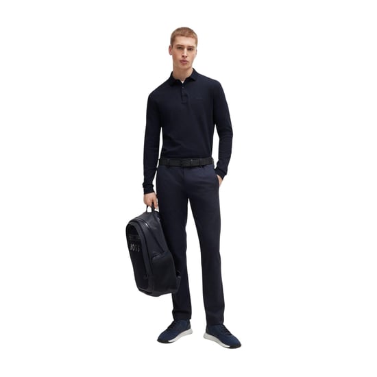 Boss - "Pirol" Poloshirt für Herren Langärmlig (Dunkelblau) - Image 5