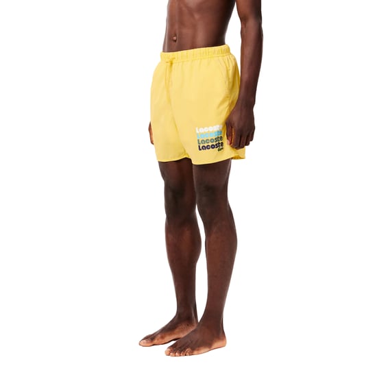 Lacoste - Badehose Midi-Länge für Herren (Gelb) - Image 5