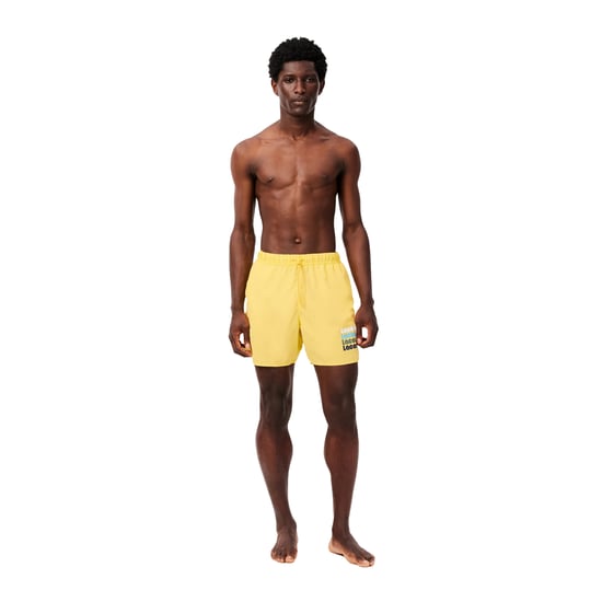 Lacoste - Badehose Midi-Länge für Herren (Gelb) - Image 6