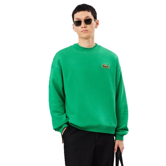 Lacoste - "Accent" Sweatshirt für Herren/Damen Unisex Fleece lose Passform (Grün) - Image 4