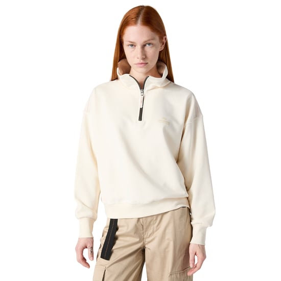 Parajumpers - Sweatshirt „zendaya Moonbeam" In Weiß Mit Halbem Reißverschluss - Image 3