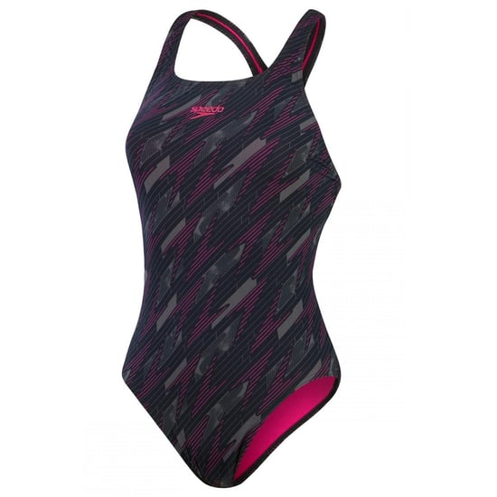 Speedo - "Hyperboom Medalist" Badeanzug für Damen (Schwarz/Pink) - Image 1